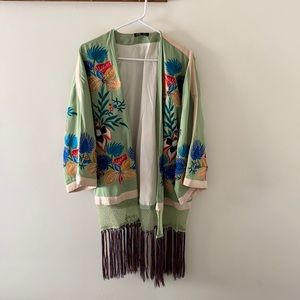 Zara embroidered kimono